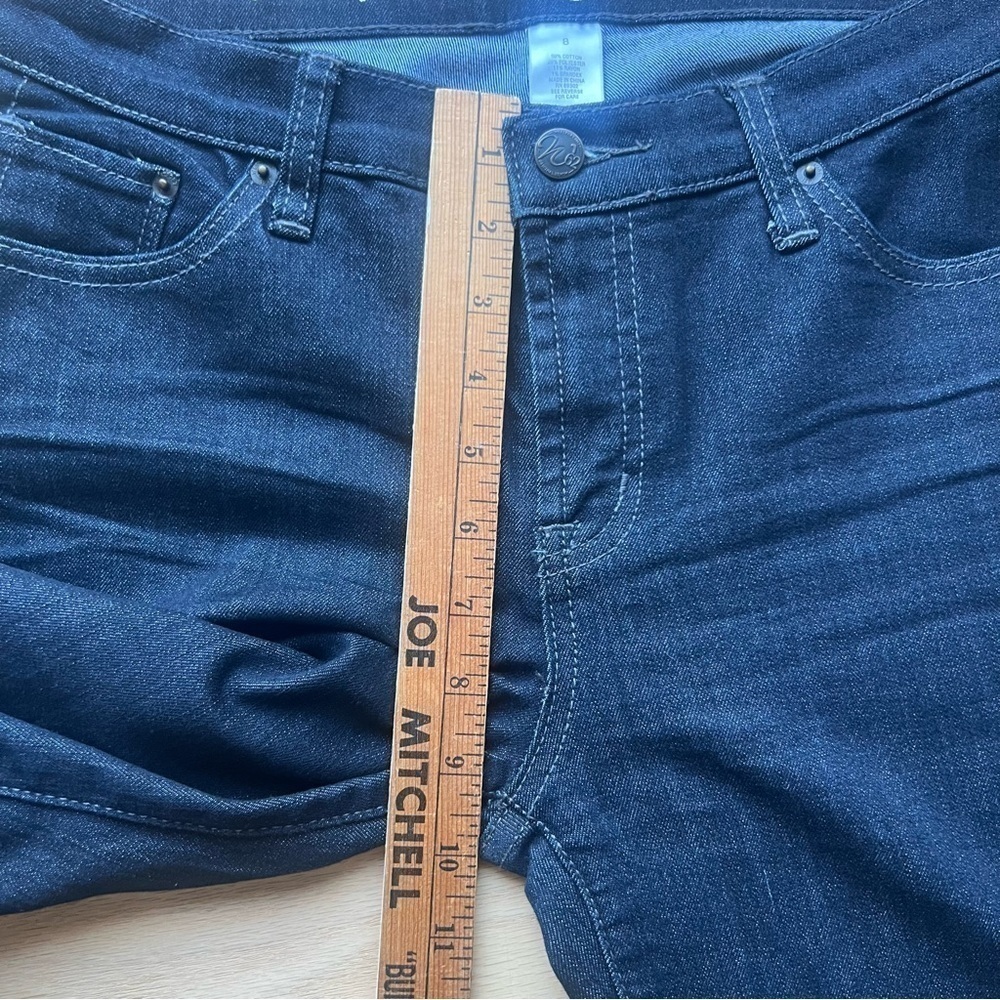 W62 Jeans Womens  Blue Skinny Leg Dark Wash Mid Rise Waist Stretch - Picture 6 of 7